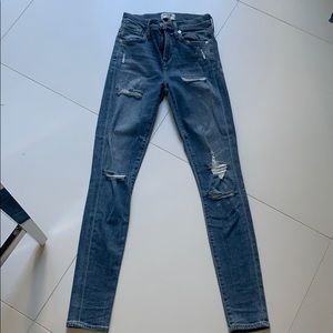 light / medium wash agolde jeans